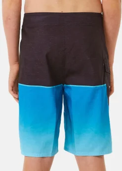 Sale Rip Curl DAWN PATROL BOARDSHORT -BOY BLACK/BLUE