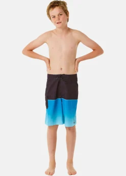 Sale Rip Curl DAWN PATROL BOARDSHORT -BOY BLACK/BLUE
