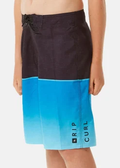 Sale Rip Curl DAWN PATROL BOARDSHORT -BOY BLACK/BLUE