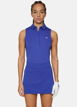 Clearance J.lindeberg Dena Sleeveless Top Clematis Blue