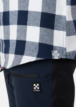 Outlet Denim Factory Denver Flannel Shirt II Navy/White Check