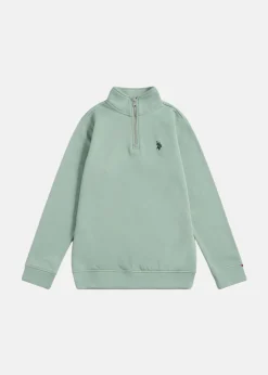 Discount US Polo Kids DHM LB 1/4 ZIP Iceberg Green