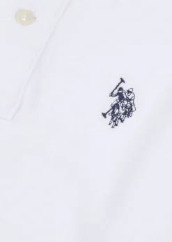 Clearance US Polo Kids DHM PIQUE POLO White / Dark Sapphire Navy DHM