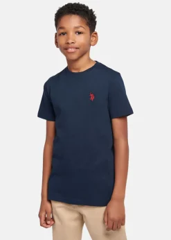 Best US Polo Kids DHM TSHIRT Dark Sapphire Navy / Haute Red DHM