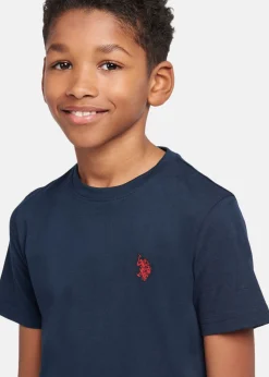 Best US Polo Kids DHM TSHIRT Dark Sapphire Navy / Haute Red DHM