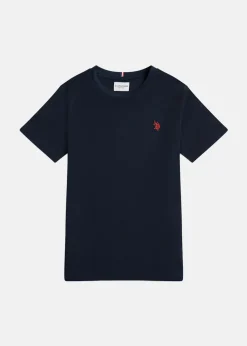 Best US Polo Kids DHM TSHIRT Dark Sapphire Navy / Haute Red DHM