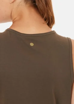 Clearance Athlecia Diamy W Cropped Tank Top Major Brown