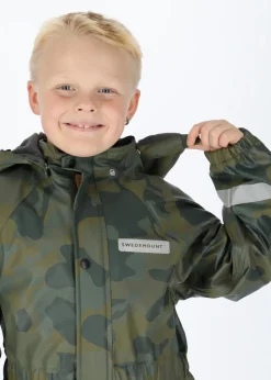 Sale Swedemount Drop Fleece Rain Suit JR Camouflage