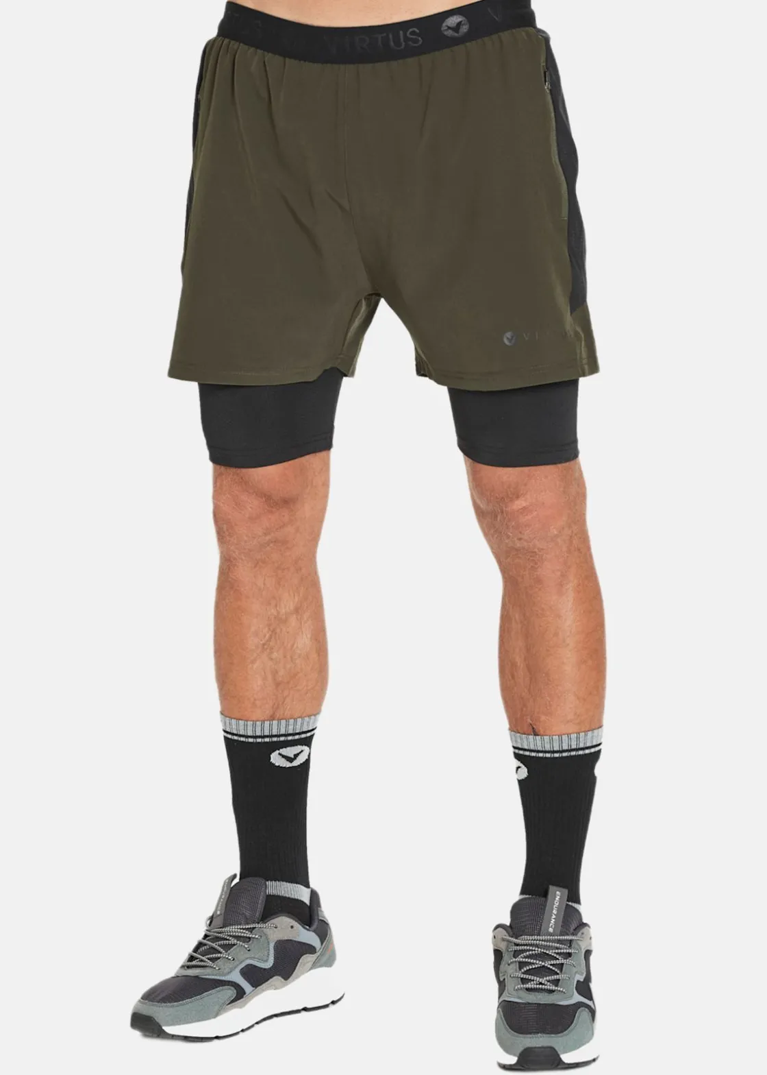 Online Virtus Dylan M 2-in-1 Stretch Shorts Rosin