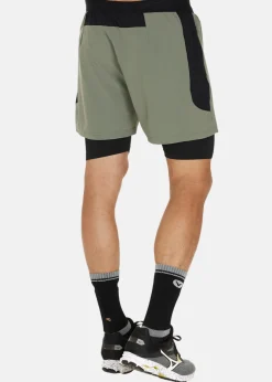 New Virtus Dylan M 2-in-1 Stretch Shorts Smoked Sage