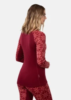 Discount Kari Traa EDITH HALF ZIP BURGUNDY RED