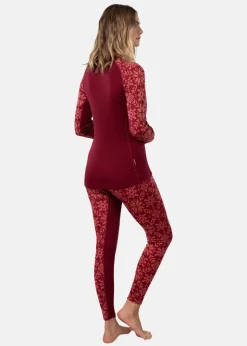 New Kari Traa EDITH LONG SLEEVE BURGUNDY RED