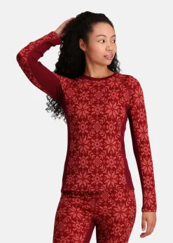 New Kari Traa EDITH LONG SLEEVE BURGUNDY RED