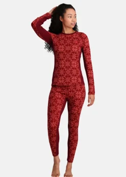 New Kari Traa EDITH LONG SLEEVE BURGUNDY RED