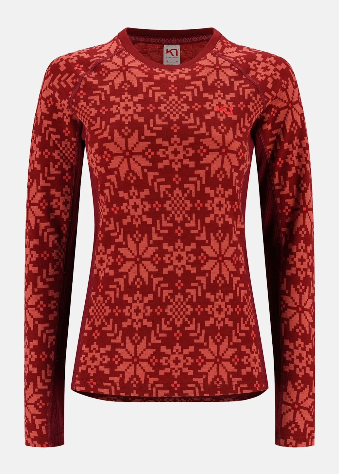 New Kari Traa EDITH LONG SLEEVE BURGUNDY RED