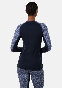 Outlet Kari Traa EDITH LONG SLEEVE DUSTY MIDTONE BLUE