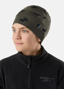 Clearance Swedemount Elk Beanie JR Olive/Black