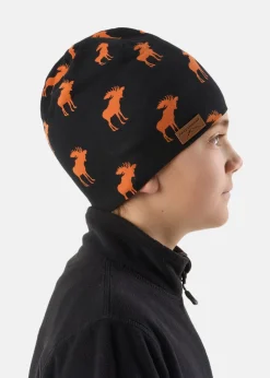 New Swedemount Elk Beanie JR Black/Orange