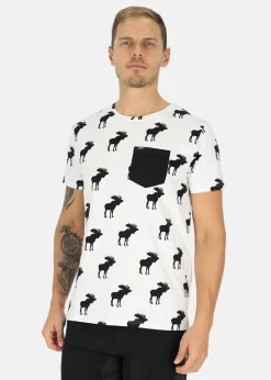 New Swedemount Elk Tee White/Black