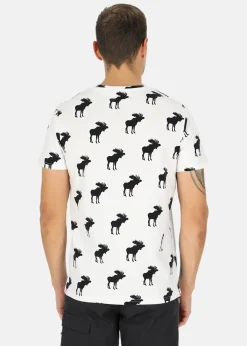 New Swedemount Elk Tee White/Black