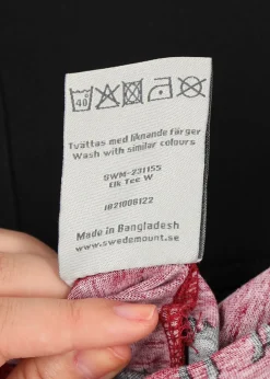 Clearance Swedemount Elk Tee W Burgundy/Black