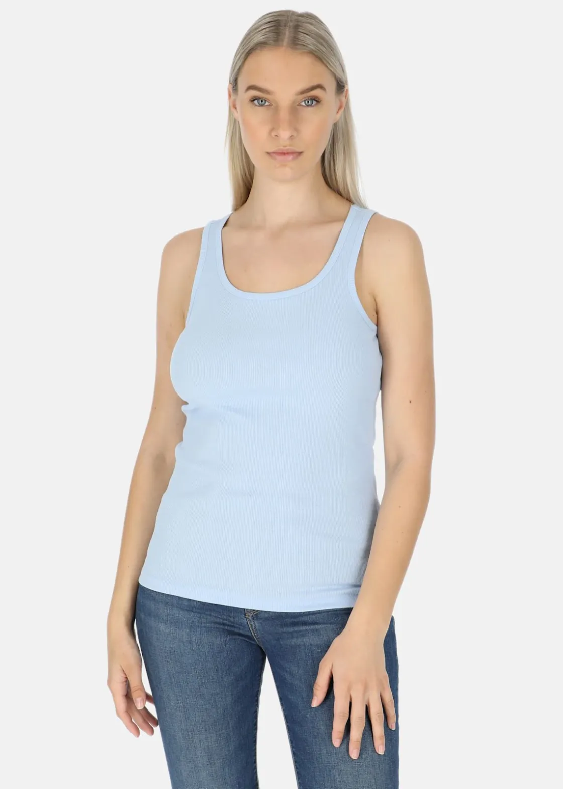 Sale Ellen New York Ellen Rib Tank Lt. Blue
