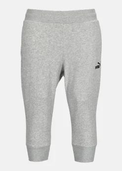 New Puma ESS Capri Sweatpants TR Light Gray Heather