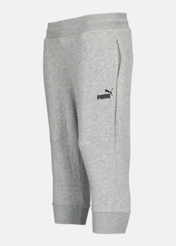 New Puma ESS Capri Sweatpants TR Light Gray Heather