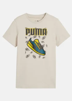 Discount Puma ESS+ LOGO LAB Graphic Tee III Desert Dust