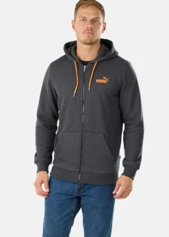Best Puma ESS Rebel FZ Hoodie FL Dark Gray Heather