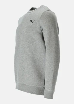 Online Puma ESS Small Logo Crew FL Medium Gray Heather-Cat