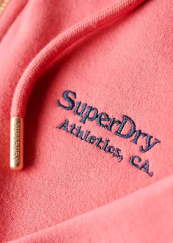 Best Superdry Essential Logo Zip Hoodie Camping Pink