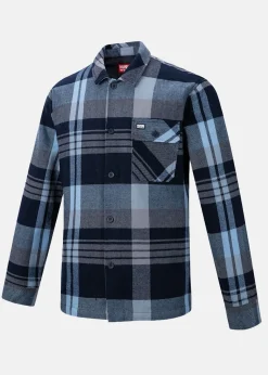 Outlet Huski Wear FAT FLANNEL SHIRT Grey Melange