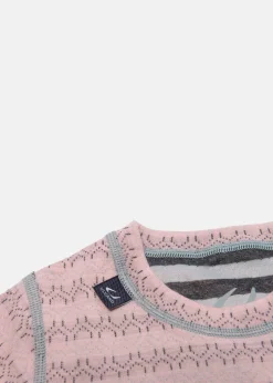 Discount Ulvang 50Fifty 3.0 round neck kids Sweet Pink Mix