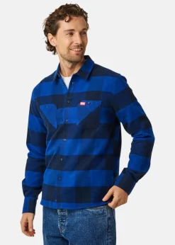 Best Huski Wear Flannel Shirt Dark Azure
