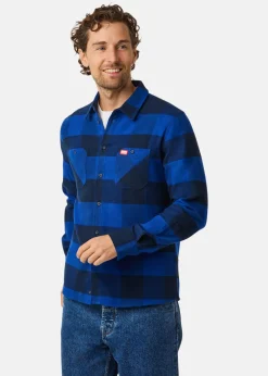 Best Huski Wear Flannel Shirt Dark Azure