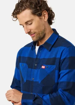 Best Huski Wear Flannel Shirt Dark Azure