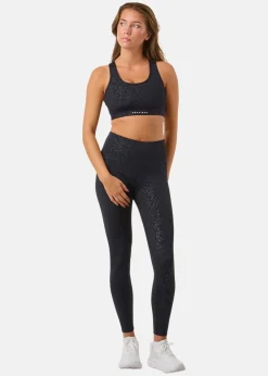 Online Röhnisch Flattering Mesh Sportsbra Leo Emboss Black