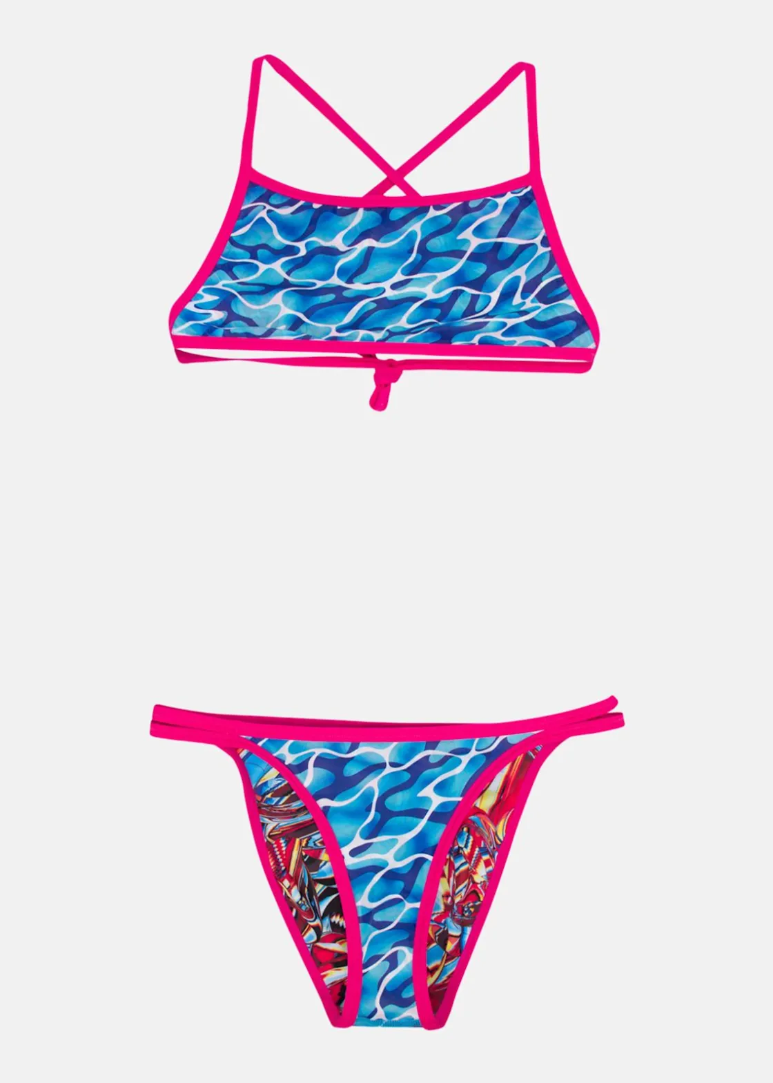 New Speedo FLIP R 2 PCS TF OU/TU 30(26") PINK/TURQUISE