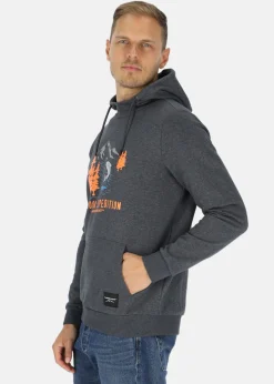 Clearance Swedemount Forest Hood Greymelange Salmon