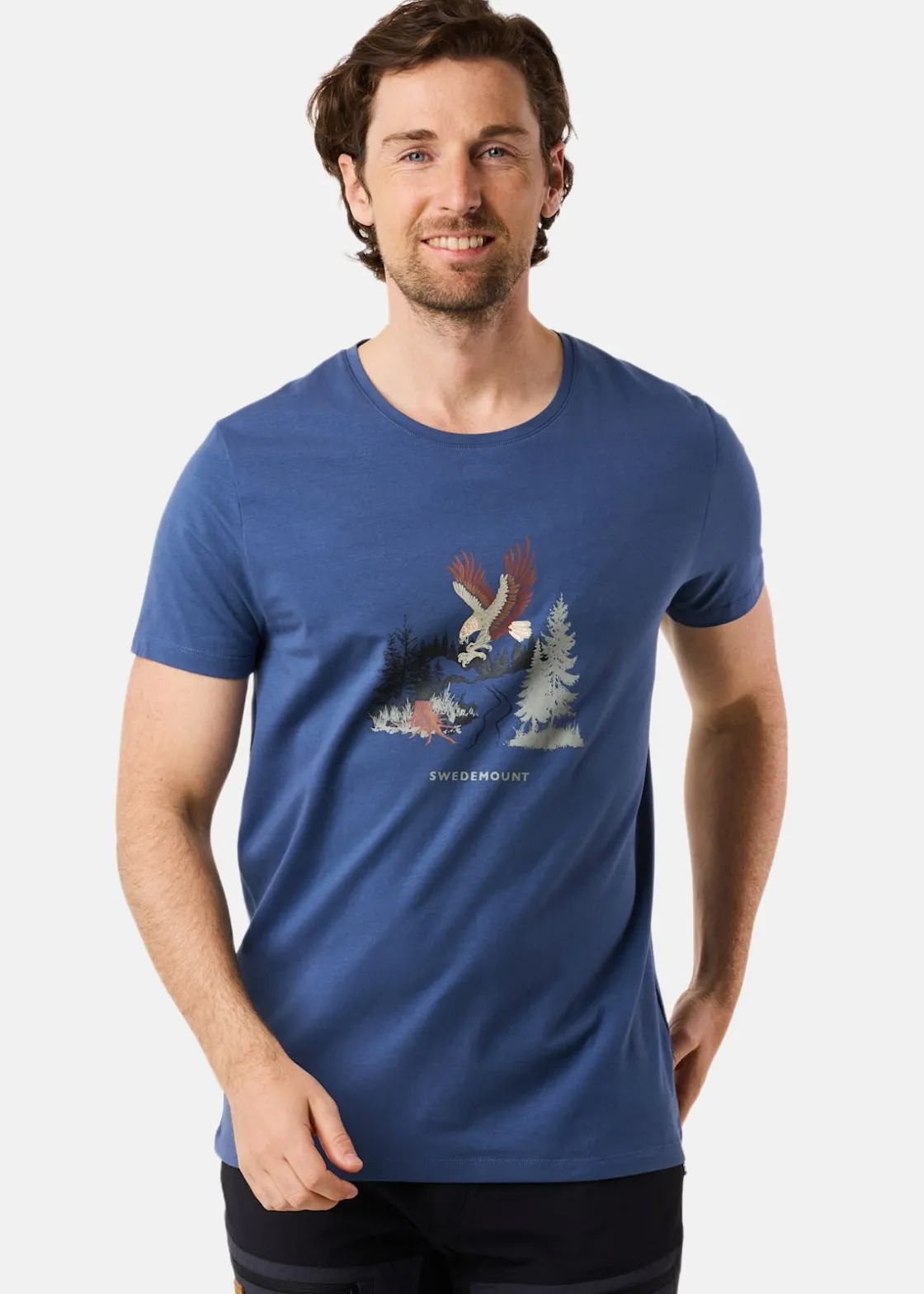 Swedemount Forest Tee Denim Blue Eagle