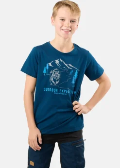 Hot Swedemount Forest Tee JR Blue Bear