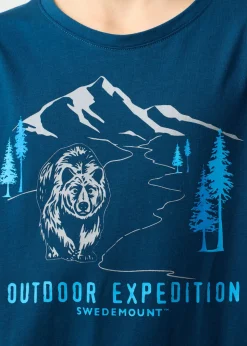 Hot Swedemount Forest Tee JR Blue Bear
