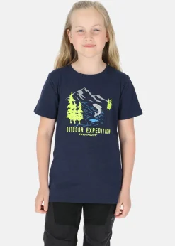 Sale Swedemount Forest Tee JR Navymelange Salmon