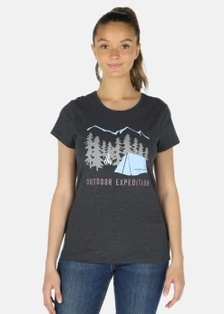 Swedemount Forest Tee W Grey Melange Tent