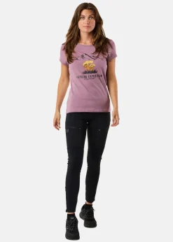 Best Swedemount Forest Tee W Dk. Mauve Chantarelle