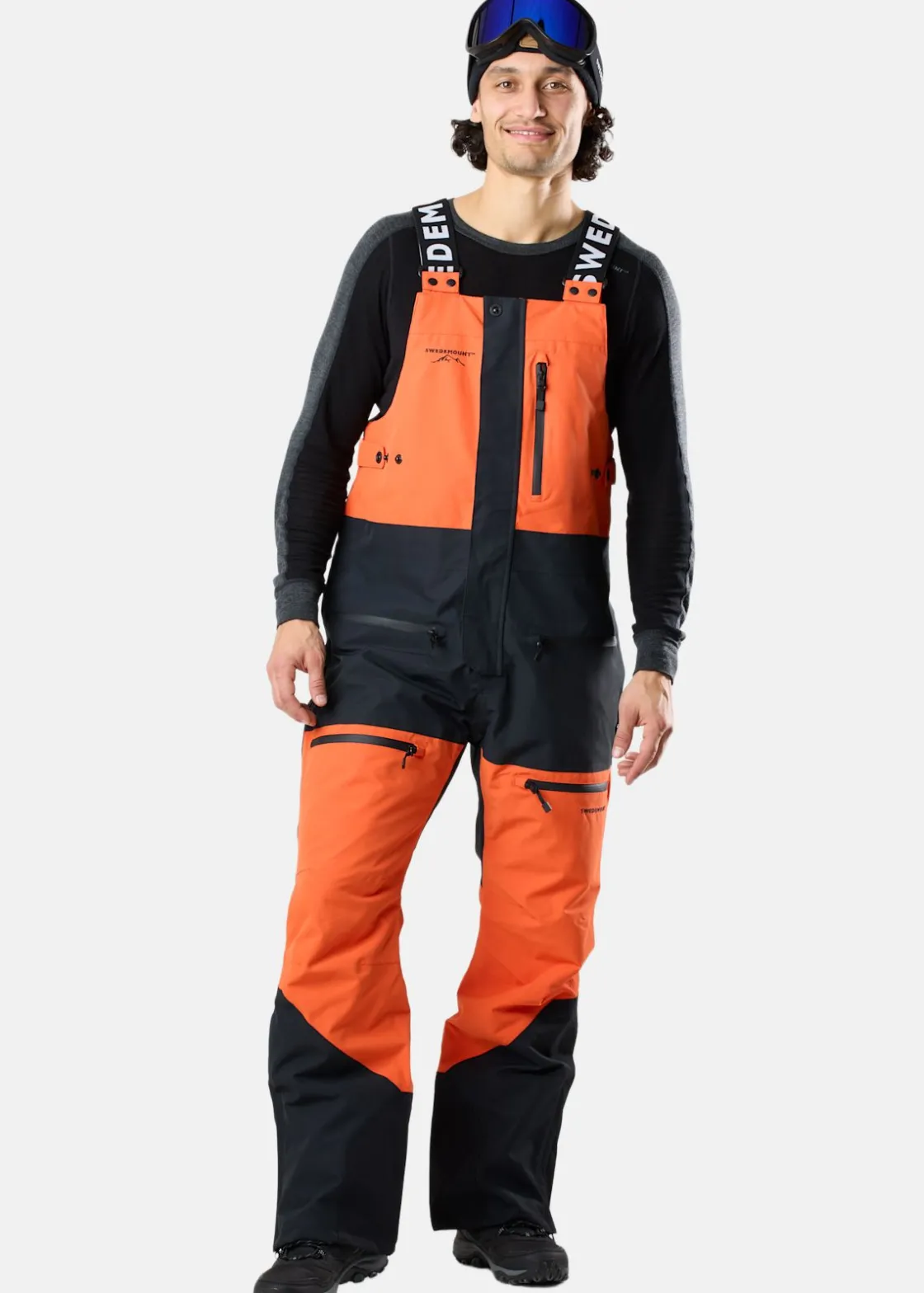 Hot Swedemount Freeride Bib Pants Orange/Black