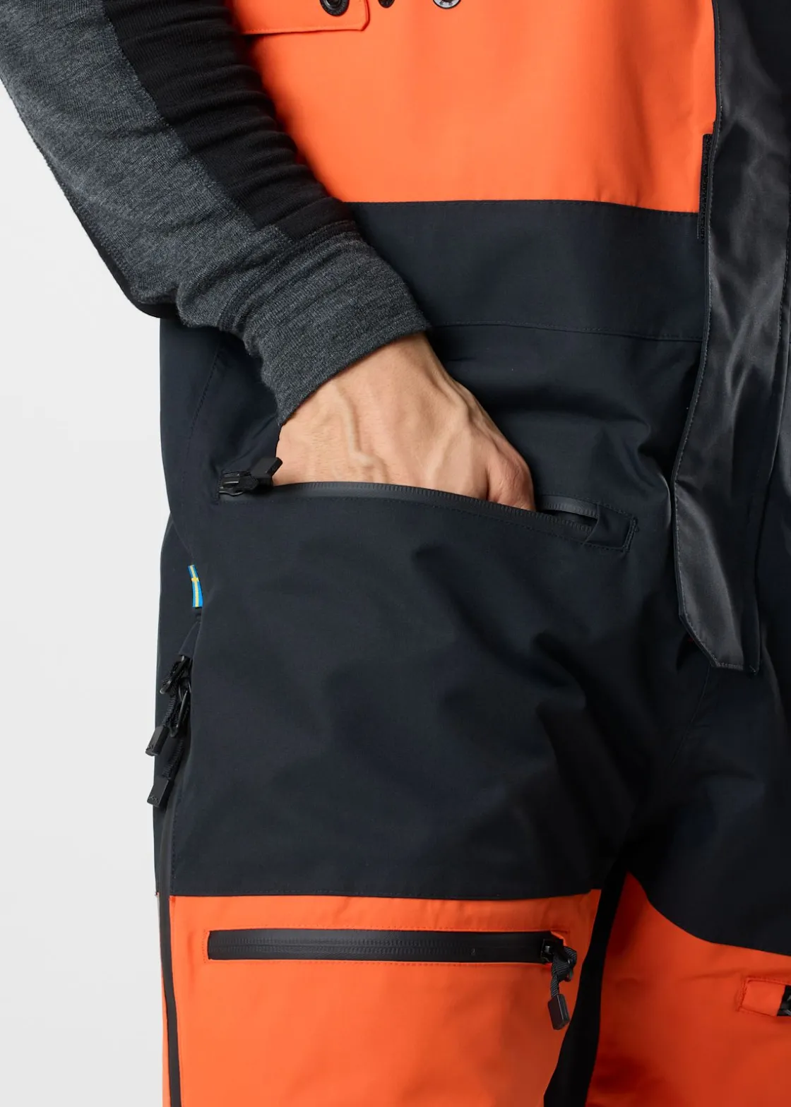 Hot Swedemount Freeride Bib Pants Orange/Black