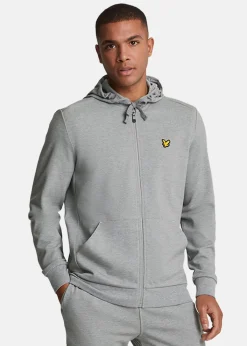 Online Lyle&scott Full-Zip Hoodie Mid Grey Marl