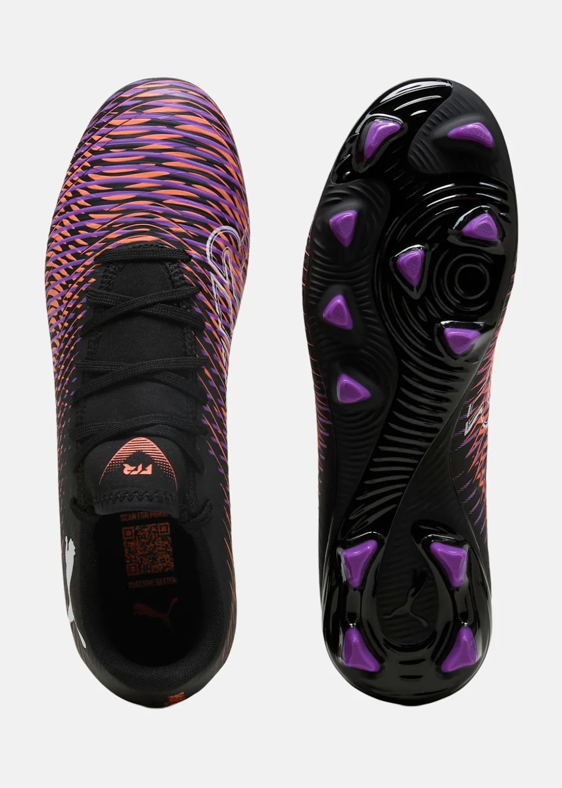 New Puma FUTURE 8 PLAY FG/AG PUMA Black-PUMA White-Glowing Red